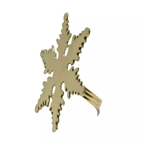 Anneau de serviette en aluminium doré personnalisé, taille et forme personnalisées, écologique, en stock, décoration de table à manger pour mariage, vaisselle de fête - BK - Product Image 3