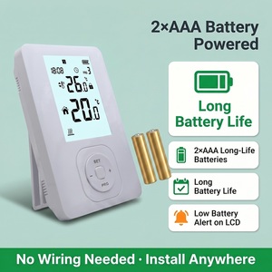 <span class=keywords><strong>Thermostat</strong></span> <span class=keywords><strong>sans</strong></span> <span class=keywords><strong>fil</strong></span> pour chaudière à <span class=keywords><strong>gaz</strong></span> SS304, contrôleur de température ambiante, récepteur 868 MHz, conception flexible pour chaudière combinée domestique ou de bureau - Product Image 3