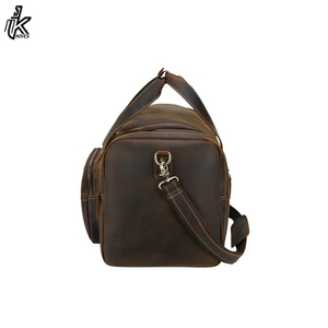 Sac de voyage en cuir de haute qualité pour hommes, grande capacité, logo personnalisé OEM ODM, sac de voyage en cuir véritable pour voyager - Product Image 5