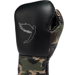 Guantes de boxeo de equipo de lucha de alta calidad, nuevo diseño, guantes de competición de boxeo a la moda, guantes con cordones y logotipo personalizado - Product Image 3
