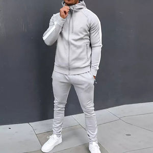 Chaqueta deportiva de gran tamaño ligera de alta calidad para hombre con logotipo personalizado y conjuntos de 2 piezas de chándal cortavientos para correr - Product Image 6