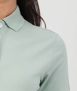 เสื้อยืดโปโลแขนสั้นผ้าฝ้าย100% ระบายอากาศได้ดีพอดีตัวปกติเสื้อยืดโปโลกอล์ฟพิมพ์โลโก้ได้ตามต้องการ - Product Image 3