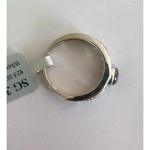 Shah Gems Women's Natural <b>Garnet</b> <b>Ring</b> in 925 Sterling <b>Silver</b> Rhodium Plated Fine Jewelry for Everyday Wear - Product Image 3