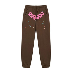 Pantalones de chándal unisex de peso pesado, ropa de calle con estampado abullonado, pantalones de chándal holgados de algodón personalizados para hombre, ropa deportiva Gymwear al por mayor - Product Image 5