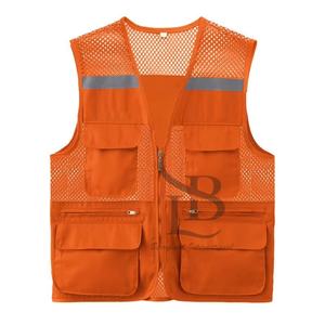 Gilet de sécurité réfléchissant haute visibilité avec poches et gilet de sécurité à fermeture éclair Vêtements unisexes Gilet réfléchissant de sécurité Vêtements de travail - Product Image 4