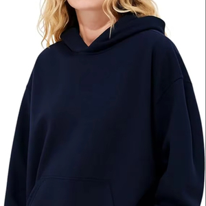Classic Plain Color Hoodie para mujer Comfort Cozy Loose Fit Hoodie - Product Image 1