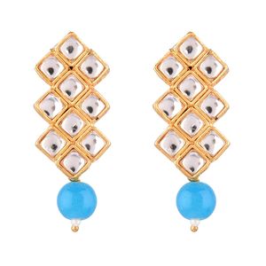 Joyería India Bollywood Faux Pearl Crystal Gargantilla Kundan Collar Pendientes Conjunto de joyería de boda - Product Image 6