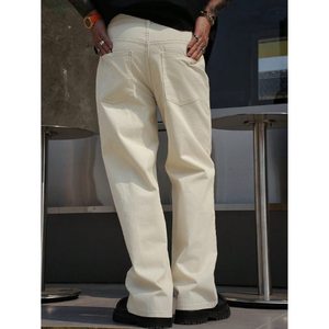Pantalon en jean ample et droit pour homme, style funky, vintage, rétro, écologique, respirant, lavable, taille 28-42, mode urbaine, grandes tailles - Product Image 2
