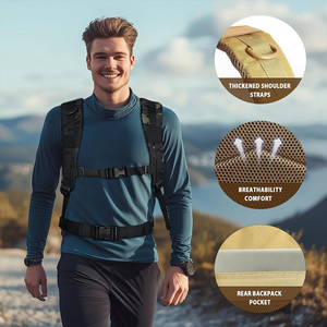 Cómoda mochila táctica para exteriores con logotipo personalizado impresión bordado senderismo Camping bolsa de viaje OEM fabricante suministro - Product Image 6