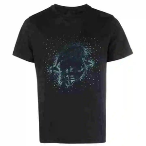 Vente en gros T-shirts décontractés 100% coton avec strass personnalisés imprimés par transfert de chaleur pour hommes dans toutes les couleurs et tailles - Product Image 5