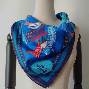 Bandana cuadrada hecha a mano 100% algodón orgánico mujer niña pequeño estilo étnico multicolor bajo tamaño personalizado verano venta al por mayor - Product Image 3