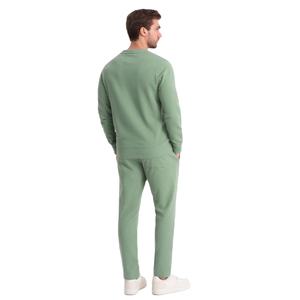 Ensemble 2 pièces décontracté pour homme : Sweat-shirt et pantalon de jogging en coton respirant, broderie personnalisée, col rond, pour le sport et le fitness - Product Image 5