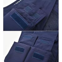 Gilet de pêche classique pour homme, respirant, multi-poches, décontracté, imperméable, coupe-vent, en toile lavée, pour l'extérieur, vente en gros