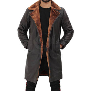 Gabardina de Cuero para Hombre, Material Premium, Diseño Largo y Elegante, Perfecta para el Invierno, Uso Diario - Product Image 2