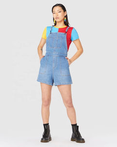 Mono vaquero ajustado de nueva colección 2025, sexy y casual, de una pieza, tipo shorts, con servicio OEM y venta al por mayor personalizada. - Product Image 6