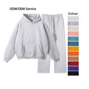 เสื้อวอร์มแบบสวมศีรษะสำหรับผู้ชายผ้าฟลีซ500 GSM ชุดวอร์มผ้าคอตตอน100% ไซส์ใหญ่พิเศษ - Product Image 1