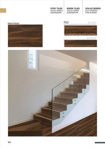 Nez d'escalier Revêtement de sol stratifié super brillant Revêtement de sol stratifié à bord carré Verrouillage par clic Installation facile Fabricant de revêtement de sol stratifié - Product Image 5