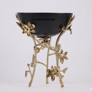 ชุดหัวเผาเครื่องหอมโลหะประดับโต๊ะเคลือบทองเงาวาวพิเศษพร้อมถาด - Product Image 4