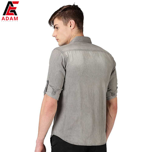 เสื้อยีนส์ลำลองทรงสลิมฟิตของผู้ชายขายดีที่สุดวัสดุกันรอยยับระบายอากาศ - Product Image 6