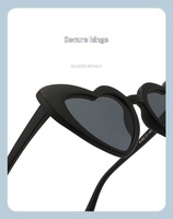 Lunettes de soleil en forme de cœur pour femmes, lunettes colorées, amusantes, tendance, transparentes, lunettes de soleil en forme de cœur, cadeau de fête