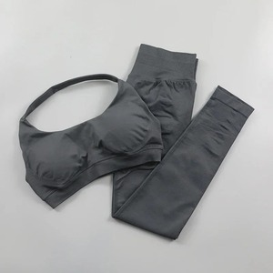 Yoga deux pièces ensemble femmes Sport soutien-gorge gymnastique entraînement Legging taille haute pantalon Fitness sport Shorts vêtements actifs costume - Product Image 4