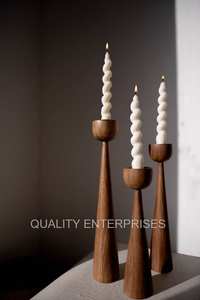 Porte-bougie en bois Décoration de mariage Fête à domicile Noël Porte-bougie en bois Support de bougie Meilleure vente de chandelier - Product Image 4