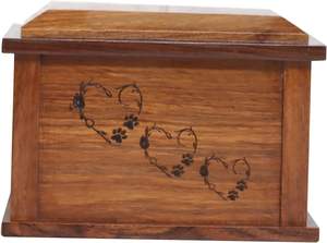 Wooden Urn <b>Box</b> for Pet <b>Ashes</b> | Wood Cremation Urns for Cat <b>Dog</b> <b>Ashes</b> Keepsake Decorative Handmade Funeral Burial Rosewood - Product Image 6