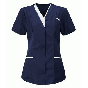 Chemises de gommage d'été décontractées de meilleure qualité pour femmes Design haut de gamme tenue d'allaitement d'hôpital médical tissu de toile de Offre Spéciale OEM direct - Product Image 3