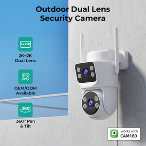 2K Dual Lens Outdoor <b>WiFi</b> <b>Security</b> <b>Camera</b>, OEM ODM Custom Logo Fast Lead Time, PTZ <b>Camera</b> Bulk Supply for Distributor & Reseller - Product Image 1