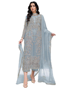 Vente en gros Salwar Kameez costume pakistanais prêt-à-porter brodé pour les femmes Eid Festival musulman robe ethnique OEM du Pakistan - Product Image 1