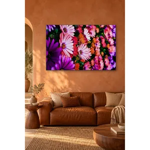 ภาพพิมพ์บนผ้าใบสวนดอกเดซี่สีชมพูและสีม่วงของฟิดา - Product Image 1