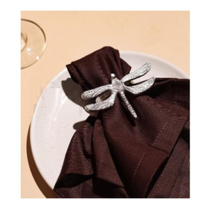 Elegance <b>Napkin</b> Rings Metal <b>Napkin</b> Ring Table Decorative <b>Napkin</b> Ring Dragonfly <b>Silver</b> Tissue Holder for Restaurant Equipment - Product Image 2