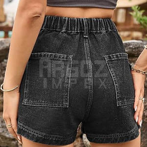 กางเกงลำลองของผู้หญิงเอวกลางกางเกงขาสั้นสตรีทกางเกงขาสั้นกางเกงยีนส์สำหรับผู้หญิงดีไซน์ใหม่ - Product Image 4