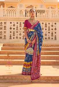 El último diseñador de seda pura Patola Printed Work Saree By Fab Zone - Product Image 2