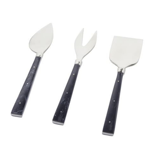 Juego de Quesos de Acero Inoxidable Color Dorado, Diseño Elegante con Mango Negro y Tapa de Bambú, Precio Bajo, MOQ Razonable, desde India - Product Image 6