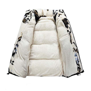 Blousons de bombardier en tissu doudoune chaud pour hommes manteaux d'extérieur d'hiver personnalisés veste en tissu tissé pour hommes vente en gros à prix bon marché - Product Image 3