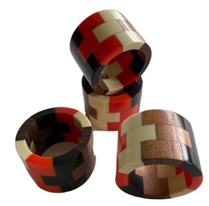 Luxury Handmade Wooden Napkin Rings for Hotel & Wedding Dining Table Decor Kitchen Napkin Ring Holder Factory Price - Product Image 1