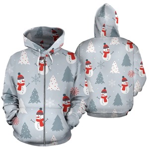 เสื้อมีฮู้ดพิมพ์ลายซับลิเมชันของผู้ชายเสื้อสวมหัวผ้าฝ้ายแบบใหม่มีสไตล์ปรับแต่งระบายอากาศได้ดีมีซิป - Product Image 1