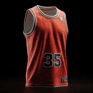 Camisetas de Baloncesto sin Mangas OEM, 100% Poliéster, Camisetas de Baloncesto Estampadas Unisex con Cuello en V, Camisetas de Baloncesto sin Mangas para Hombre - Product Image 4