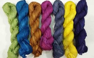 ม้วนริบบิ้นผ้าไหมสีขาวส่าหรีขนาด3นิ้วรีไซเคิล100กรัมสำหรับถักย้อมสีและงานฝีมือ - Product Image 4