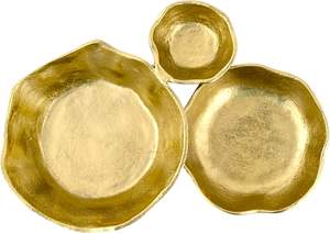 Bandeja Decorativa Multisección de Metal Dorado, Centro de Mesa, Ecológica, Moderna, para Servir en el Hogar o Restaurante - Product Image 3