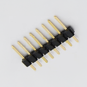 Connecteur à broches verticales Ariba Technology, pas de 2,54 mm, 1 rangée, en laiton, boîtier PBT, finition contact or, ignifuge UL94V-0, optimal - Product Image 1
