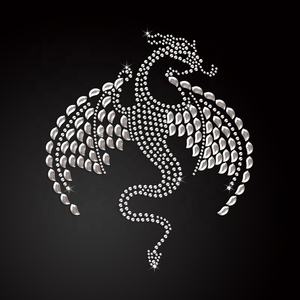 Fabricant Rhinestone <span class=keywords><strong>Iron</strong></span> <span class=keywords><strong>on</strong></span> Designer Logos <span class=keywords><strong>Dragon</strong></span> Pattern Rhinestone Transfer Print - Product Image 4