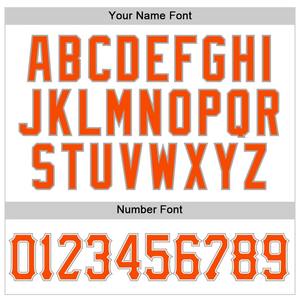 Maillot de baseball authentique personnalisé blanc orange-gris - Product Image 4