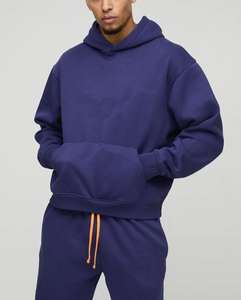 Conjunto Deportivo de 2 Piezas para Hombre, Invierno, Manga Larga, Estampado Digital, Sudadera con Capucha Lavada a la Piedra y Pantalones Deportivos Acampanados - Product Image 5