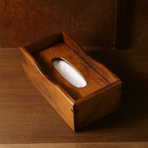 Wooden Tissue Holder Box Handmade Natural Wood Tissue <b>Dispenser</b> for Home Decor - Product Image 6