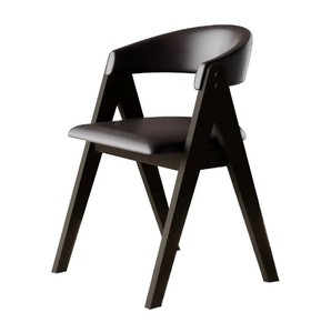 Chaise en teck couleur marron foncé avec siège en cuir foncé-Meubles en bois de teck-Pré commande 1 x 20ft Container Mix Items - Product Image 1