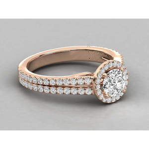 Bague solitaire en or 14 carats pour femmes avec diamant de laboratoire - Product Image 1