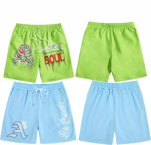 Shorts personnalisables de haute qualité pour hommes, shorts imprimés graphiques avec cordon de serrage, shorts de gym décontractés, style hip hop, 2025 - Product Image 1