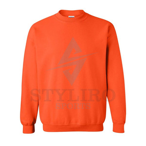 High Quality Regular Fit Cotton Heavy Crew Neck Sweatshirt Custom Logo Embroidery Winter Streetwear Solid Breathable Print XL - Product Image 6